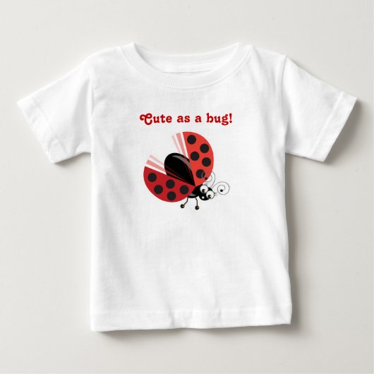 ウィングヌッツ™_Ladybug_Sweet & Cute as a bug! ベビーTシャツ (正面)