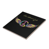 ウィングヒッピーピースシンボルサンダー_コーブ タイル (側面)