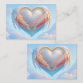 ウィングヒーリングカードのパールハートの母 名刺 (正面/裏面)