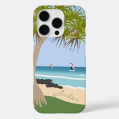 ウィングフォイルサーファーズパンダナスツリーのビーチ追加の名前 Case-Mate iPhoneケース (裏面)