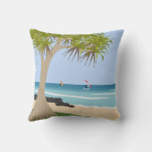 ウィングフォイルサーファーズパンドナスツリーアットザビーチ クッション (裏面)