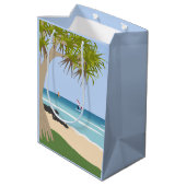 ウィングフォイルサーファーズパンドナスツリーアットザビーチ ミディアムペーパーバッグ (裏面アングル)