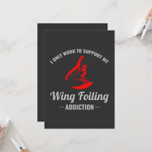 ウィングフォイルサーフィンサーファーサーフウォータースポーツ カード (正面/裏面インサイチュ)