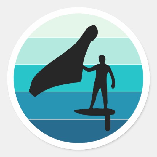 ウィングフォイルハイドロフォイルサーフィンサーフウォータースポーツ ラウンドシール (正面)