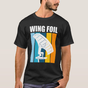ウィングフォイルレトロウィングサーファーウィングフォイル Tシャツ