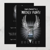 ウィングホッケーパーティの招待状 招待状 (正面/裏面)
