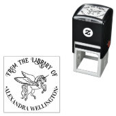 ウィングユニコーンラインアートラウンドライブラリーブック名 セルフインキングスタンプ (インサイチュ)