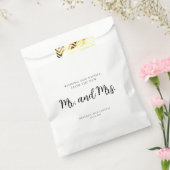 ウィングユーリフィッシュ白黒結婚式の引き出物バッグ フェイバーバッグ (封をした状態)