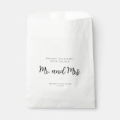 ウィングユーリフィッシュ白黒結婚式の引き出物バッグ フェイバーバッグ (正面)