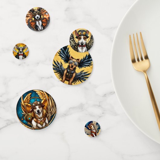 ウィング付きドッグススチームパンク コンフェッティ (グループ)