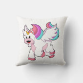 ウィング付きユニコーン.PNG クッション (裏面)