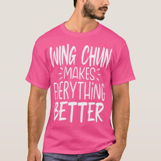 ウィング・チュンが全てをより良いおもしろい武術Ar Tシャツ (正面)