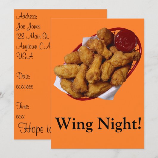 ウィング·ナイト 招待状 (正面/裏面)