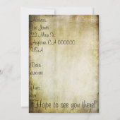 ウィング·ナイト 招待状 (裏面)