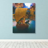 ウィンケン、ブリンケン、ノド、1905年マックスフィールド・パリシュ キャンバスプリント (インサイチュ (ウッドフロア))