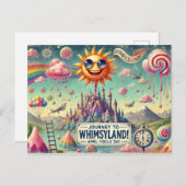 「ウィンサイランドへの旅!」 エイプリルフールの日 ポストカード (正面/裏面)