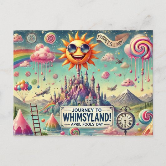 「ウィンサイランドへの旅!」 エイプリルフールの日 ポストカード (正面)