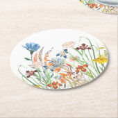 ウィンサム ワイルドフラワーズ ウェディング ラウンドペーパーコースター (アングル)