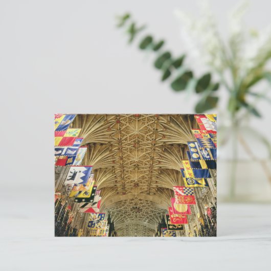 ウィンザーの聖ジョージ礼拝堂の天井 ポストカード (スタンド正面)