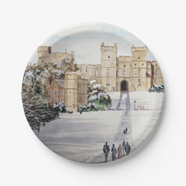 ウィンザーキャッスルで冬 ペーパープレート