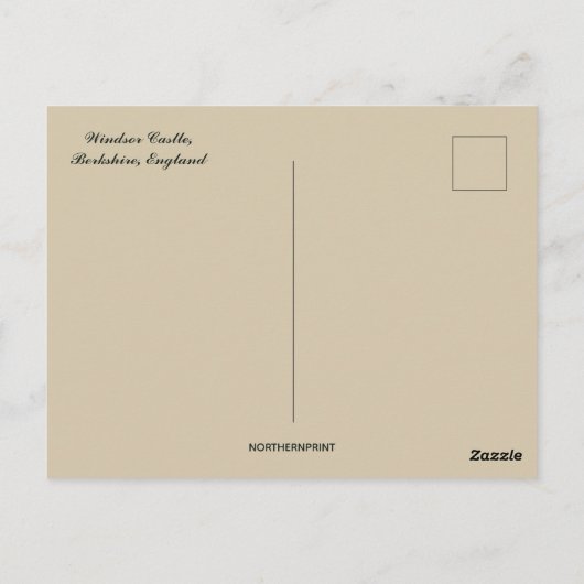 ウィンザーキャッスルバークシャーイングランドポストカード ポストカード (裏面)