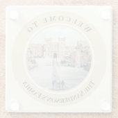 ウィンザーキャッスルランドスケーズ絵画の冬 ガラスコースター (裏面)