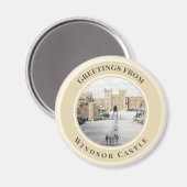 ウィンザーキャッスルランドスケーズ絵画の冬 マグネット (正面/裏面)