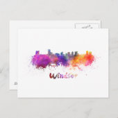 ウィンザースカイライン（水彩） ポストカード (正面/裏面)