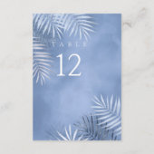 ウィンザーブルー ID956 ラッシュパームリーフウェディングテーブルNo. 招待状 (裏面)