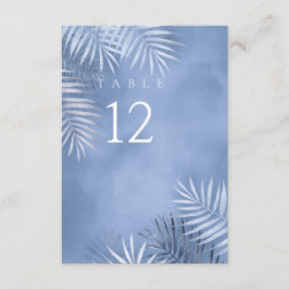 ウィンザーブルー ID956 ラッシュパームリーフウェディングテーブルNo. 招待状