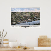 ウィンザーロック、CTパノラママップ – 1877 ポスター (キッチン)