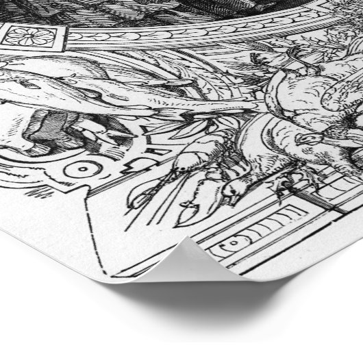 ウィンザー城のクリスマスツリー, 1848 ポスター (角)