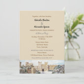 ウィンザー城の冬の結婚式招待状 招待状 (スタンド正面)