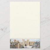 ウィンザー城の冬の絵入り便箋 便箋 (裏面)