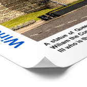 ウィンザー城の外のビクトリア女王の像 ポスター (角)