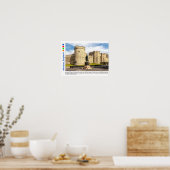 ウィンザー城の外のビクトリア女王の像 ポスター (キッチン)