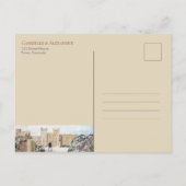 ウィンザー城の結婚式で冬の日付を保存 案内ポストカード (裏面)