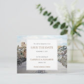 ウィンザー城の結婚式で冬の日付を保存 案内ポストカード (スタンド正面)