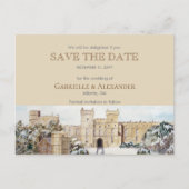 ウィンザー城の結婚式で冬の日付を保存 案内ポストカード (正面)
