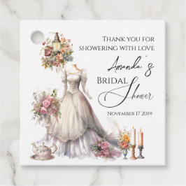 ウィンシカルなビクトリアンウェディングドレス ブライダルシャワー フェイバータグ