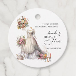 ウィンシカルなビクトリアンウェディングドレス ブライダルシャワー フェイバータグ