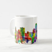 ウィンストンサレムノースカロライナのスカイライン コーヒーマグカップ (正面左)