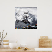 ウィンストンチャーチやる気を起こさせるル成功引用文 ポスター (キッチン)