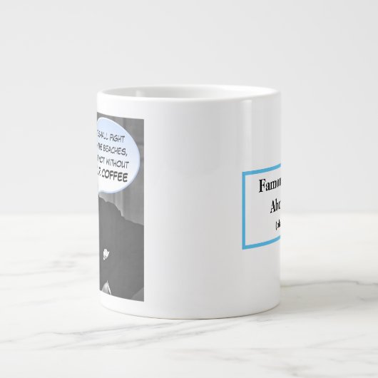 ウィンストンチャーチユーモアのあるルコーヒー引用文 ジャンボコーヒーマグカップ (正面)