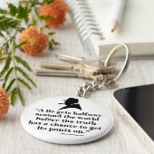 ウィンストンチャーチルキーリング – 引用文24 キーホルダー (側面)