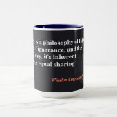 ウィンストンチャーチル引用文オン社会主義 マグカップ (中央)