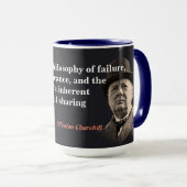 ウィンストンチャーチル引用文オン社会主義 マグカップ (正面右)