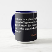 ウィンストンチャーチル引用文オン社会主義 マグカップ (正面左)