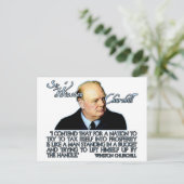 ウィンストンチャーチル引用文オン課税 ポストカード (スタンド正面)