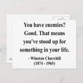 ウィンストンチャーチル引用文3a ポストカード (正面/裏面)